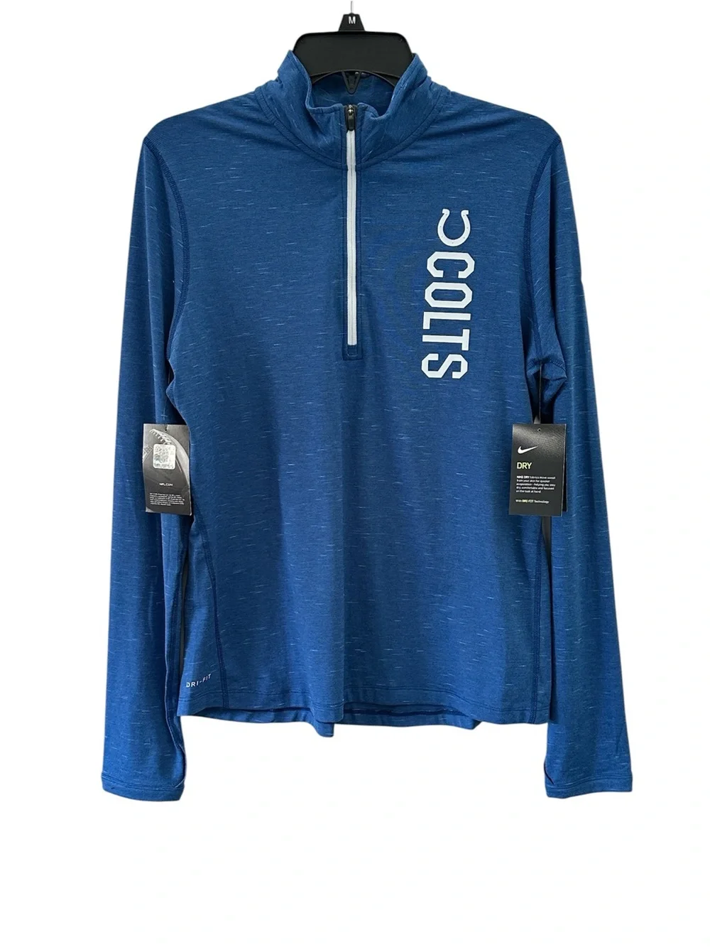 Nike Indianapolis Colts NFL Women’s Element 1/4 Zip Pullover NEW Dri Fit Large